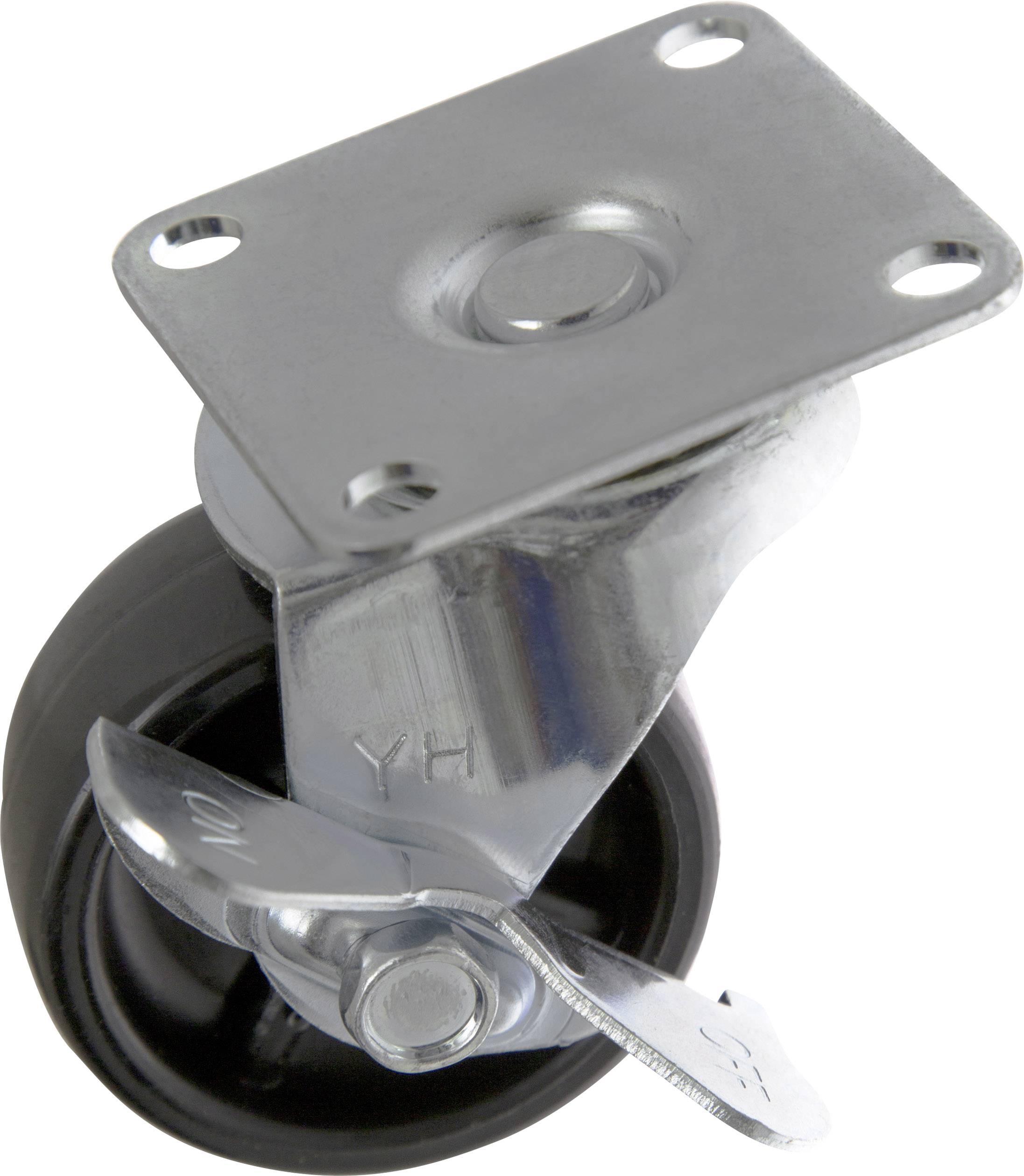 TOOLCRAFT TO-5137896 Lenkrolle mit Feststellbremse und Anschraubplatte 50mm Tragfähigkeit (max.): 50kg