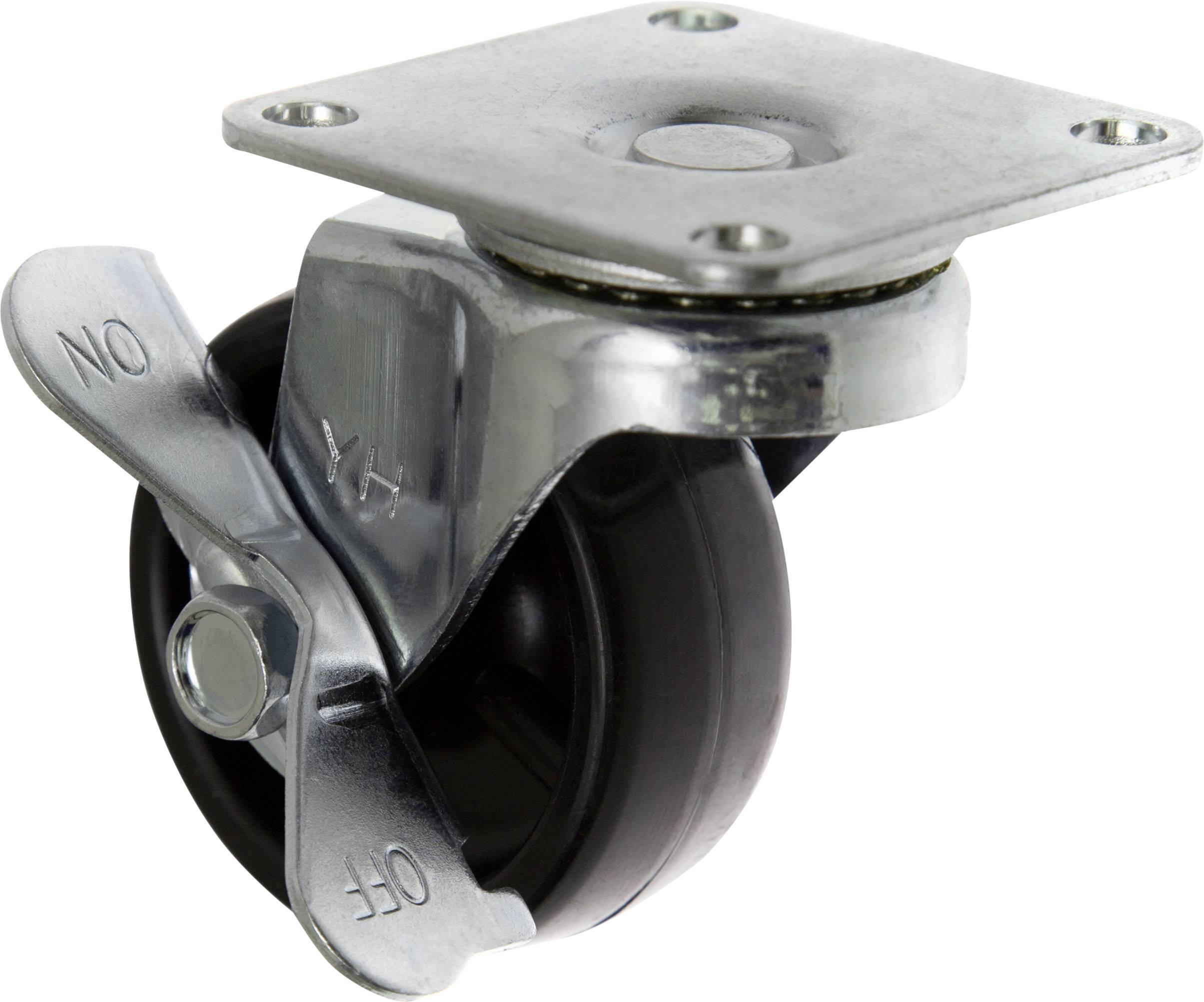 TOOLCRAFT TO-5137896 Lenkrolle mit Feststellbremse und Anschraubplatte 50 mm Tragfähigkeit (max.)