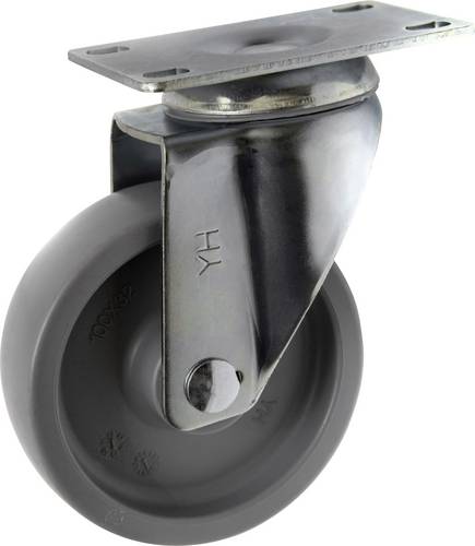TOOLCRAFT TO-5137935 Lenkrolle 100 mm mit Anschraubplatte Tragfähigkeit (max.): 125 kg
