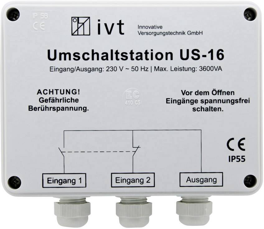 IVT Umschaltstation US-16 3600 VA 400034 160mm x 145mm x 77mm Passend für Modell (Wechselrichter):Universal