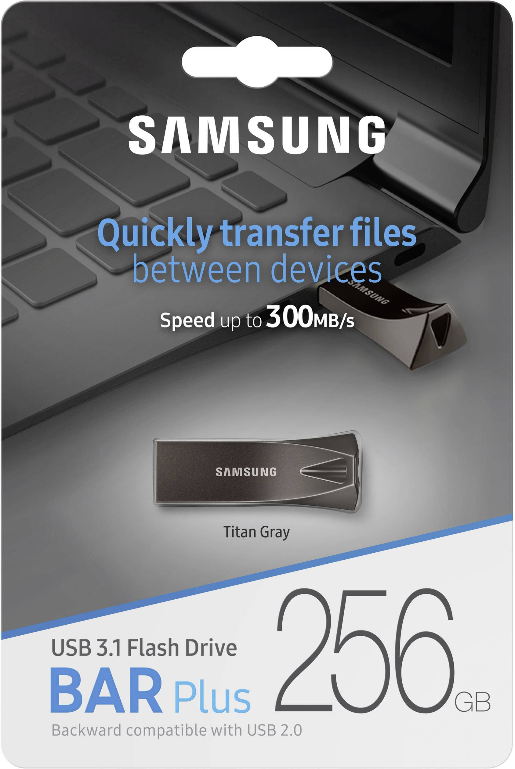 Samsung BAR Plus USB-Stick 256GB Titan-Grau MUF-256BE4/EU USB 3.1