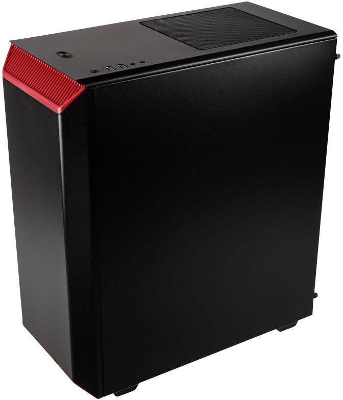 Phanteks Eclipse P300 Midi-Tower PC-Gehäuse Schwarz, Rot 1 vorinstallierter Lüfter, Seitenfenster