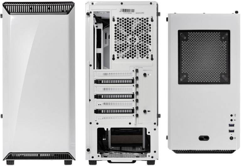 Phanteks Eclipse P300 Midi-Tower PC-Gehäuse Weiß 1 vorinstallierter Lüfter, Seitenfenster