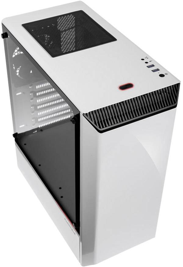 Phanteks Eclipse P300 Midi-Tower PC-Gehäuse Weiß 1 vorinstallierter Lüfter, Seitenfenster