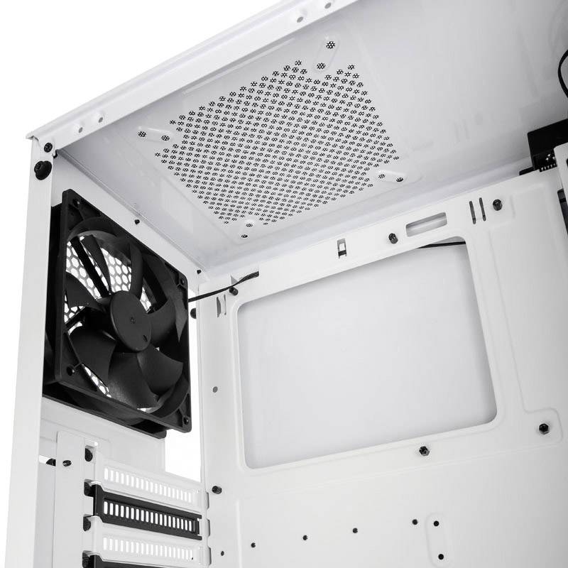 Phanteks Eclipse P300 Midi-Tower PC-Gehäuse Weiß 1 vorinstallierter Lüfter, Seitenfenster