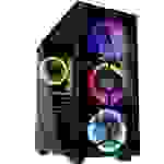 Kolink Observatory RGB Midi-Tower PC-Gehäuse Schwarz 4 Vorinstallierte LED Lüfter, Seitenfenster, Staubfilter, Werkzeugfreie