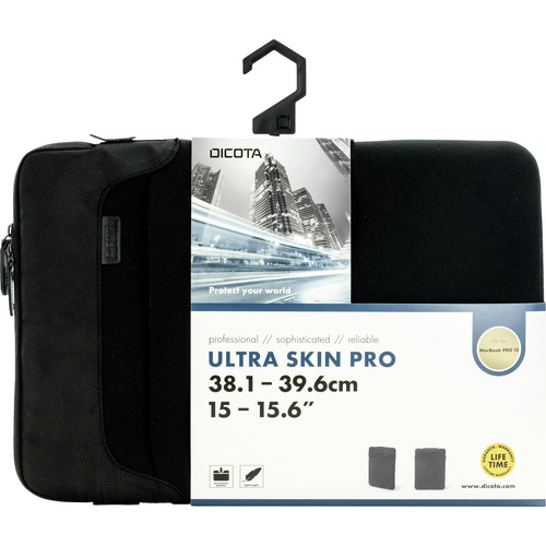 Dicota Notebook Tasche Ultra Skin PRO 15-15.6 Passend für maximal: 39,6 cm (15,6")  Schwarz
