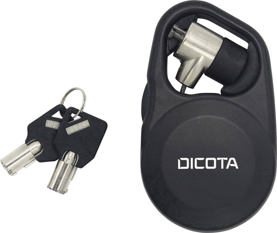 Dicota Laptop Schloss Schlüsselschloss Security T-Lock Retractable, Single (3 x