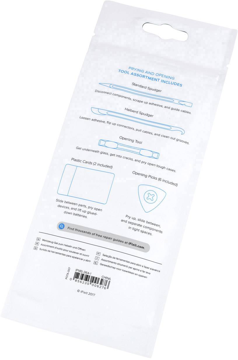 iFixit EU145364, Öffnungswerkzeug, Eröffnungswahl, Schwarz, Blau, 6 Werkzeug