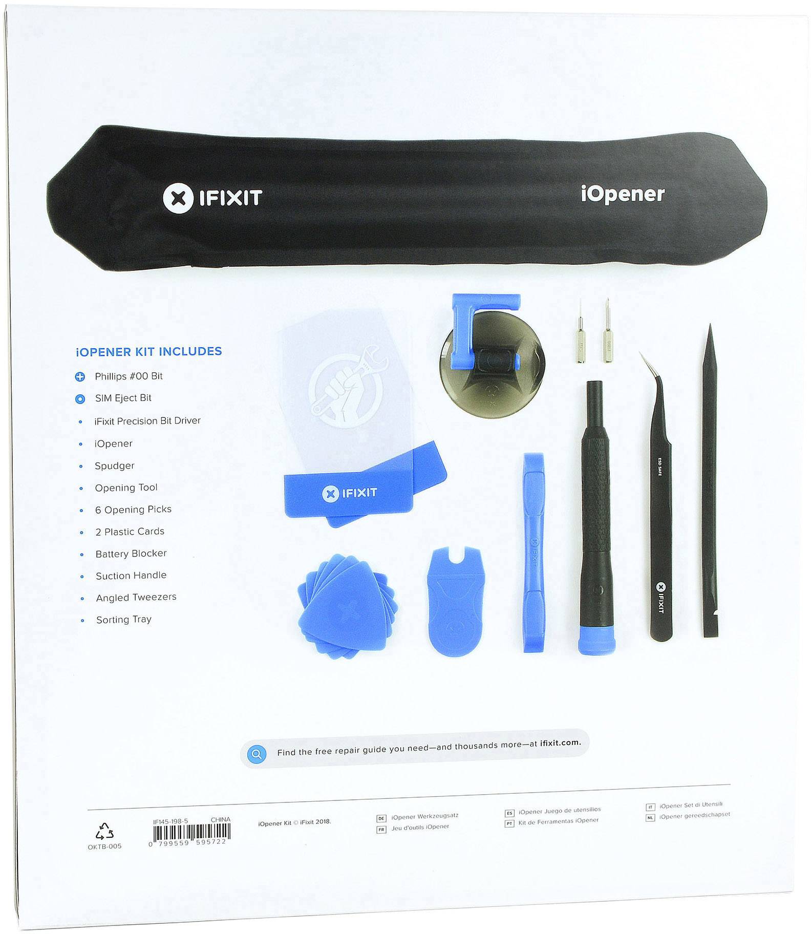 iFixit iOpener Kit EU145198 Öffnungswerkzeug-Set Smartphone 16teilig