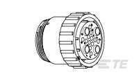 TE Connectivity 796203-1 Rundstecker Stecker, Einbau Gesamtpolzahl: 16 Serie (Rundsteckverbinder)