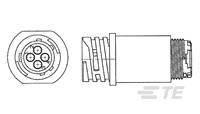 TE Connectivity 788159-1 Rundstecker Stecker, gerade Gesamtpolzahl: 9 Serie (Rundsteckverbinder): C