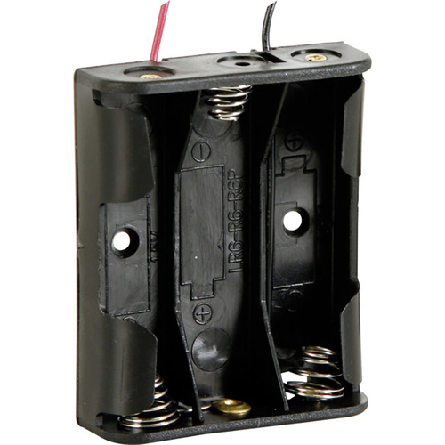 Velleman BH331A Batteriehalter 3x Mignon (AA) Kabel (L x B x H) 58 x 48 x 17 mm