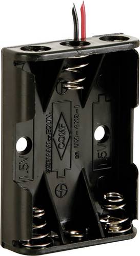 Velleman BH431A Batteriehalter 3x Micro (AAA) Kabel (L x B x H) 53 x 38 x 13 mm
