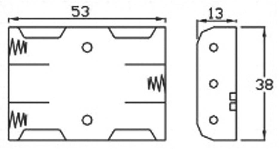 Velleman BH431A Batteriehalter 3x Micro (AAA) Kabel (L x B x H) 53 x 38 x 13mm