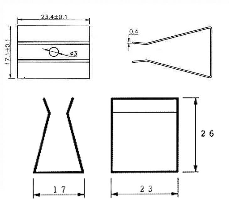 Velleman BH980 Batteriehalter 1x 9V Block (L x B x H) 23 x 17 x 26mm