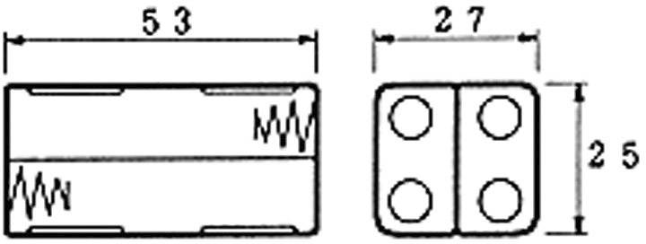 Velleman BH443D Batteriehalter 4x Micro (AAA) Lötanschluss (L x B x H) 53 x 27 x 25mm