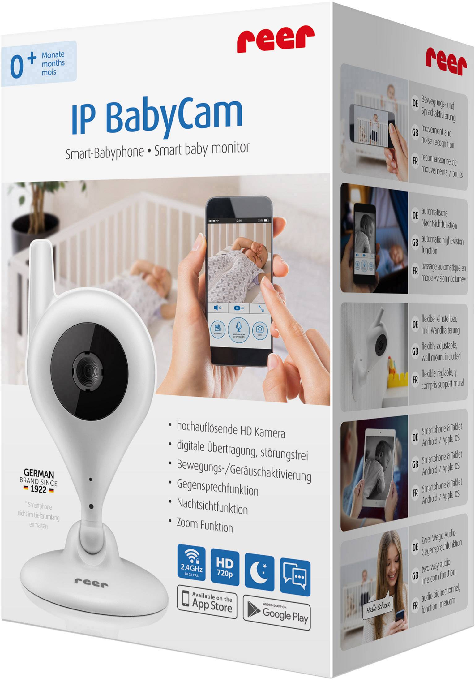 REER IP BabyCam 80300 Babyphone mit Kamera Funk, Kabellos 2.4 GHz