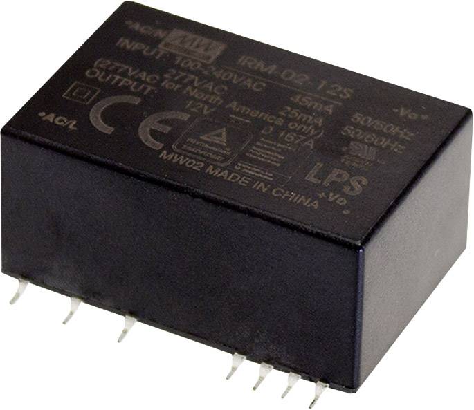 MEAN WELL IRM-02-5 AC/DC-Printnetzteil 5 V/DC 400mA 2W