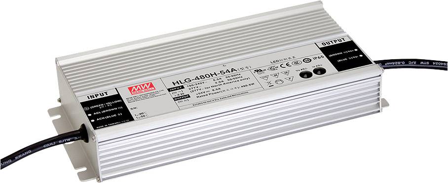 MEAN WELL HLG-480H-48A LED-Treiber Konstantspannung, Konstantstrom 480 W 10 A 48 V/DC Outdoor, PFC-