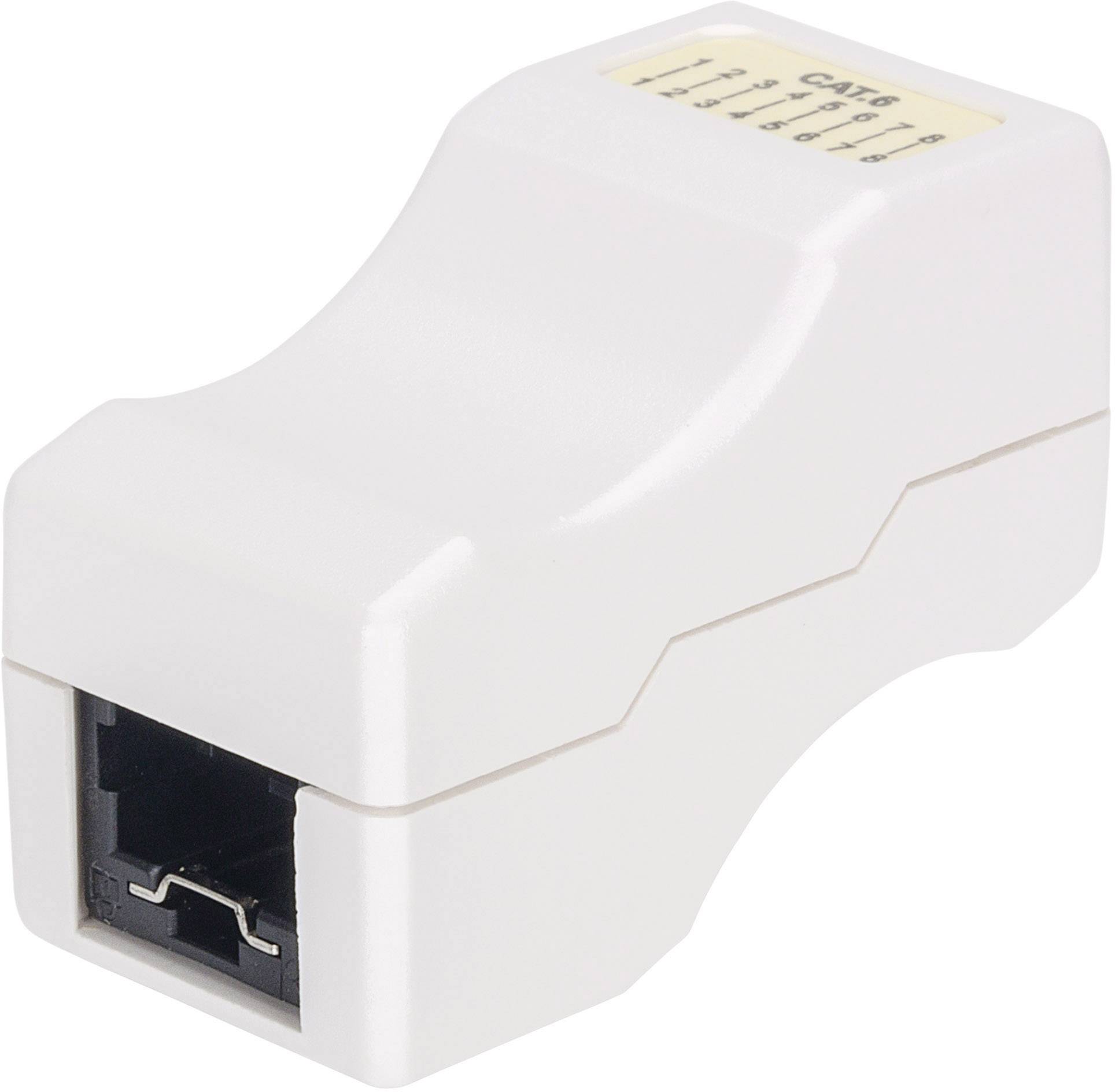 Intellinet Abschließbare Cat6 Inline-Kupplung UTP abschließbar weiß RJ45-Einbaumodul Keystone CAT 3, CAT 4, CAT 5, CAT 5e, CAT