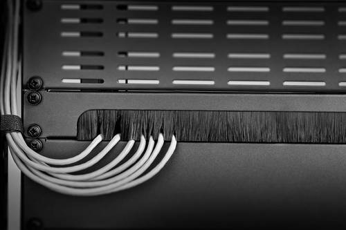 Renkforce RF-3429142 19 Zoll Netzwerkschrank-Bürstenleiste 1 HE Schwarz