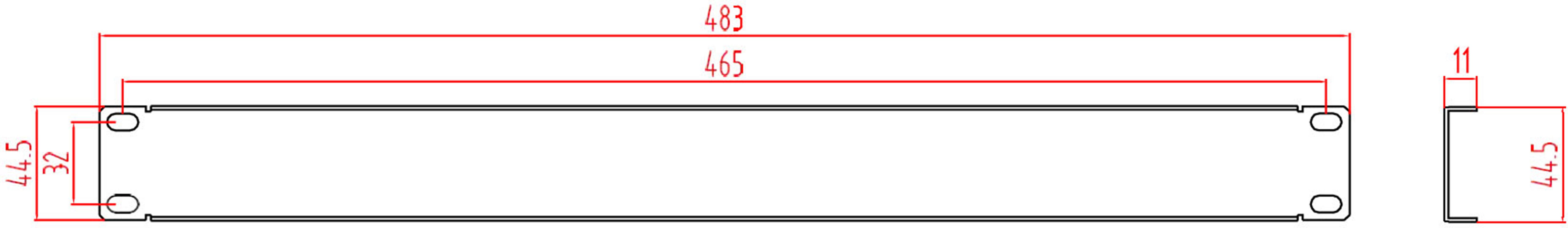 Renkforce RF-3429144 19 Zoll Netzwerkschrank-Blindabdeckung 1 HE Dunkelgrau
