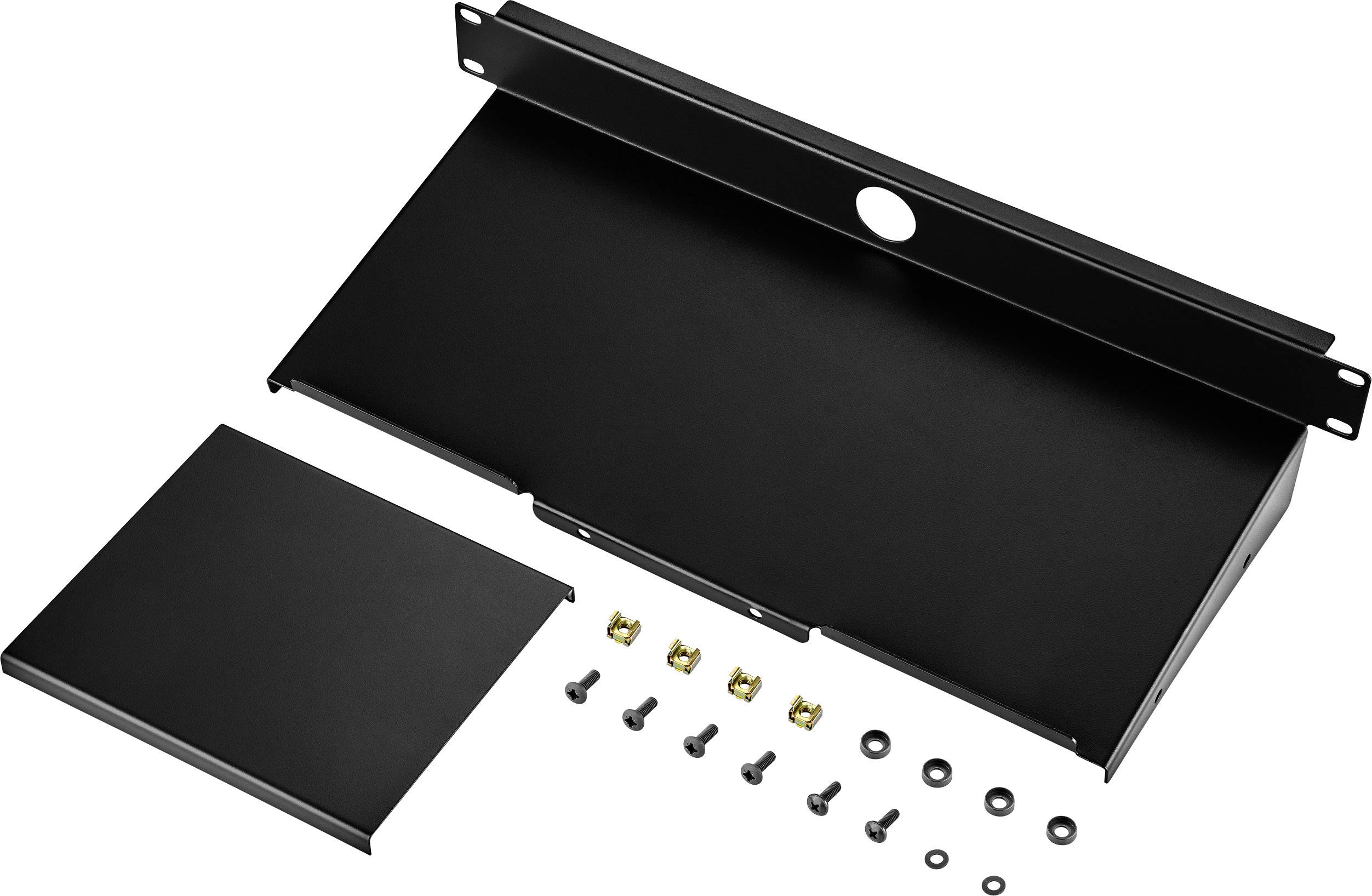 Renkforce RF-3429160 19 Zoll Netzwerkschrank-Geräteboden 1 HE Geeignet für Schranktiefe: ab 300mm Schwarz