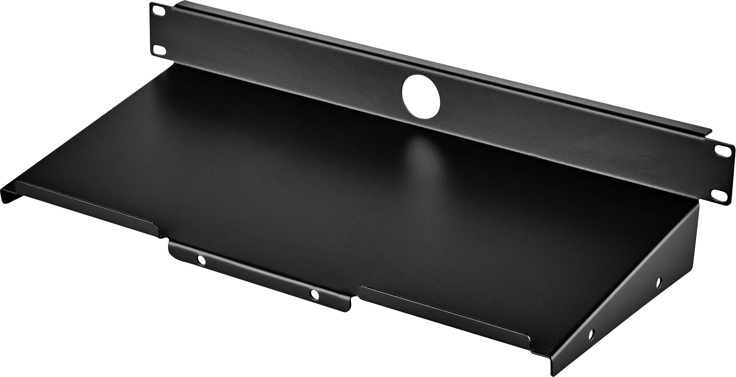 Renkforce RF-3429160 19 Zoll Netzwerkschrank-Geräteboden 1 HE Geeignet für Schranktiefe: ab 300mm Schwarz