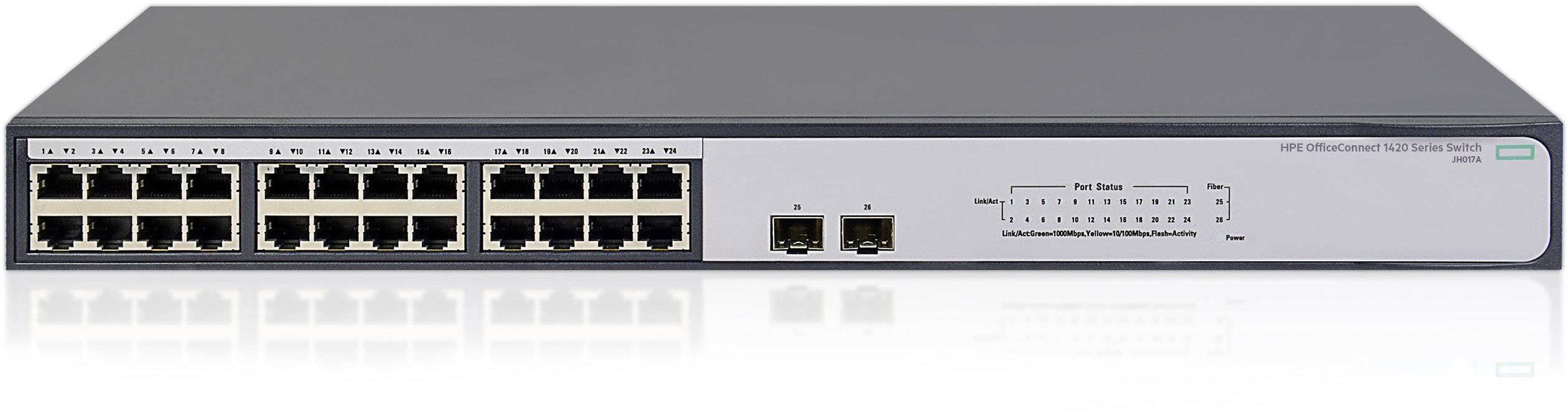 Hewlett Packard Enterprise HPE 1420-24G-2SFP Switch - Switch - nich Netzwerk Switch