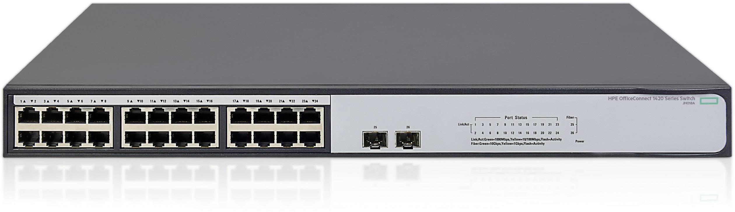 Hewlett Packard Enterprise HPE 1420-24G-2SFP+ 10G Uplink Switch - S Netzwerk Switch