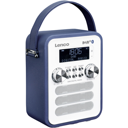 Lenco PDR-050BU Taschenradio DAB+, UKW AUX, Bluetooth® Akku-Ladefunktion Blau
