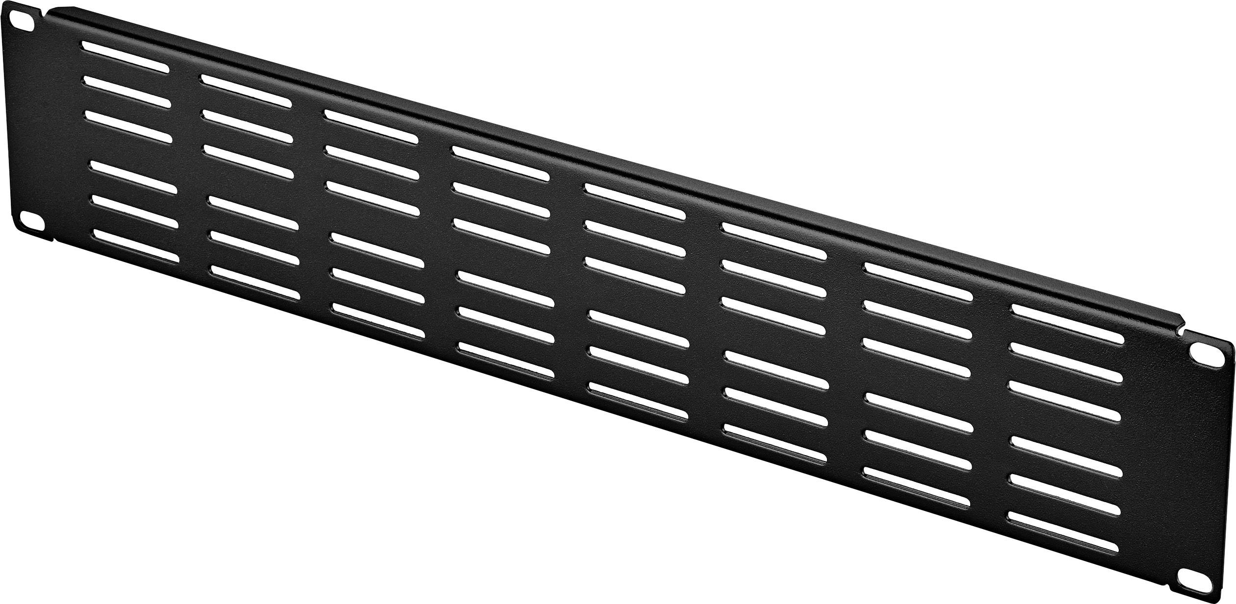 Renkforce RF-3429460 19 Zoll Netzwerkschrank-Blindabdeckung 2 HE mit Lüftungsschlitzen Dunkelgrau