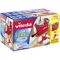 Vileda Vileda Turbo EasyWring & Clean Wischmop Komplett Set mit Wischkopf und Stielehalter 1 St. 158722 Vileda Vileda Turbo EasyWring & Clean Wischmop Komplett Set mit Wischkopf und Stielehalter 1 St. 158722