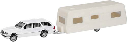 013413 H0 Mercedes Benz E-Klasse T-Modell mit Wohnhänger