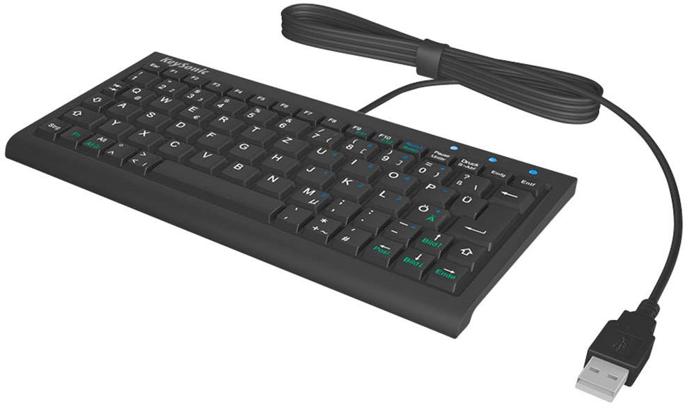 Keysonic ACK-3401U (DE) USB Tastatur Deutsch, QWERTZ Schwarz