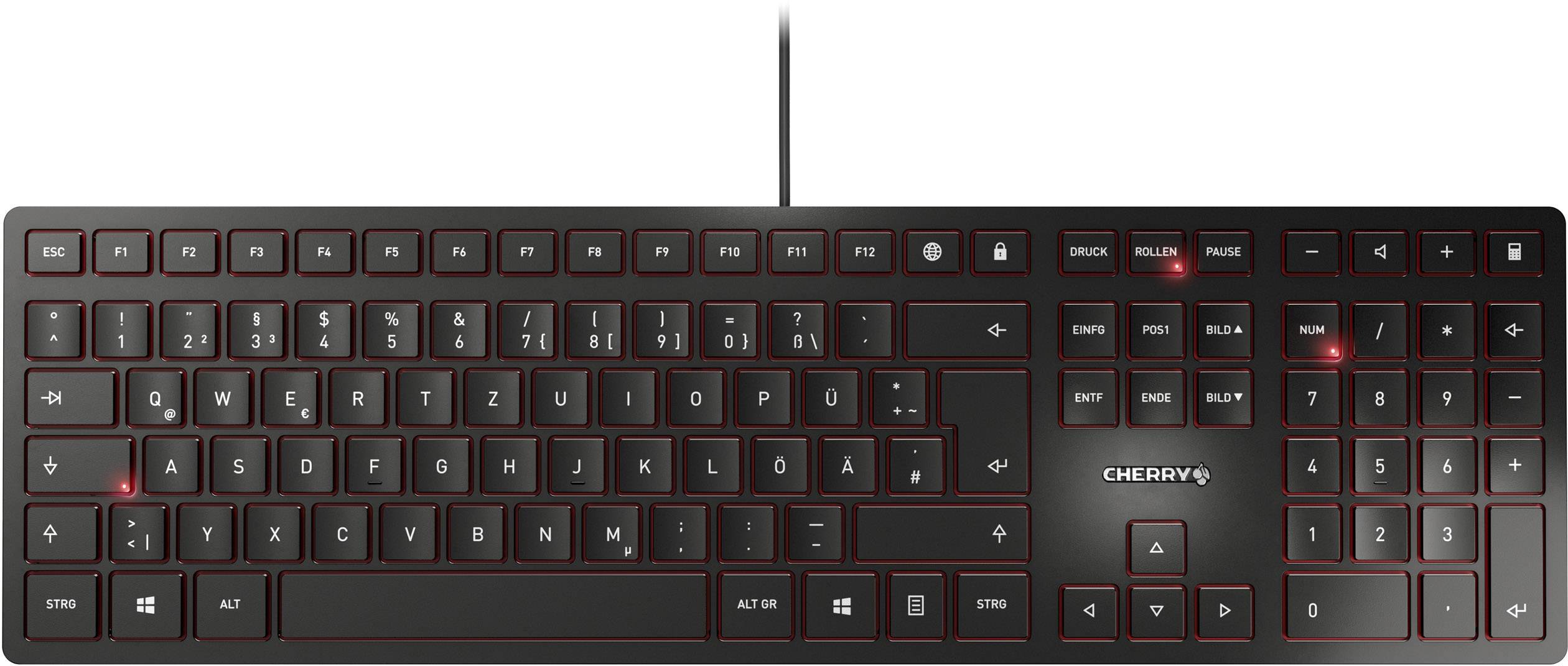CHERRY KC6000 Slim USB Tastatur Deutsch, QWERTZ Schwarz