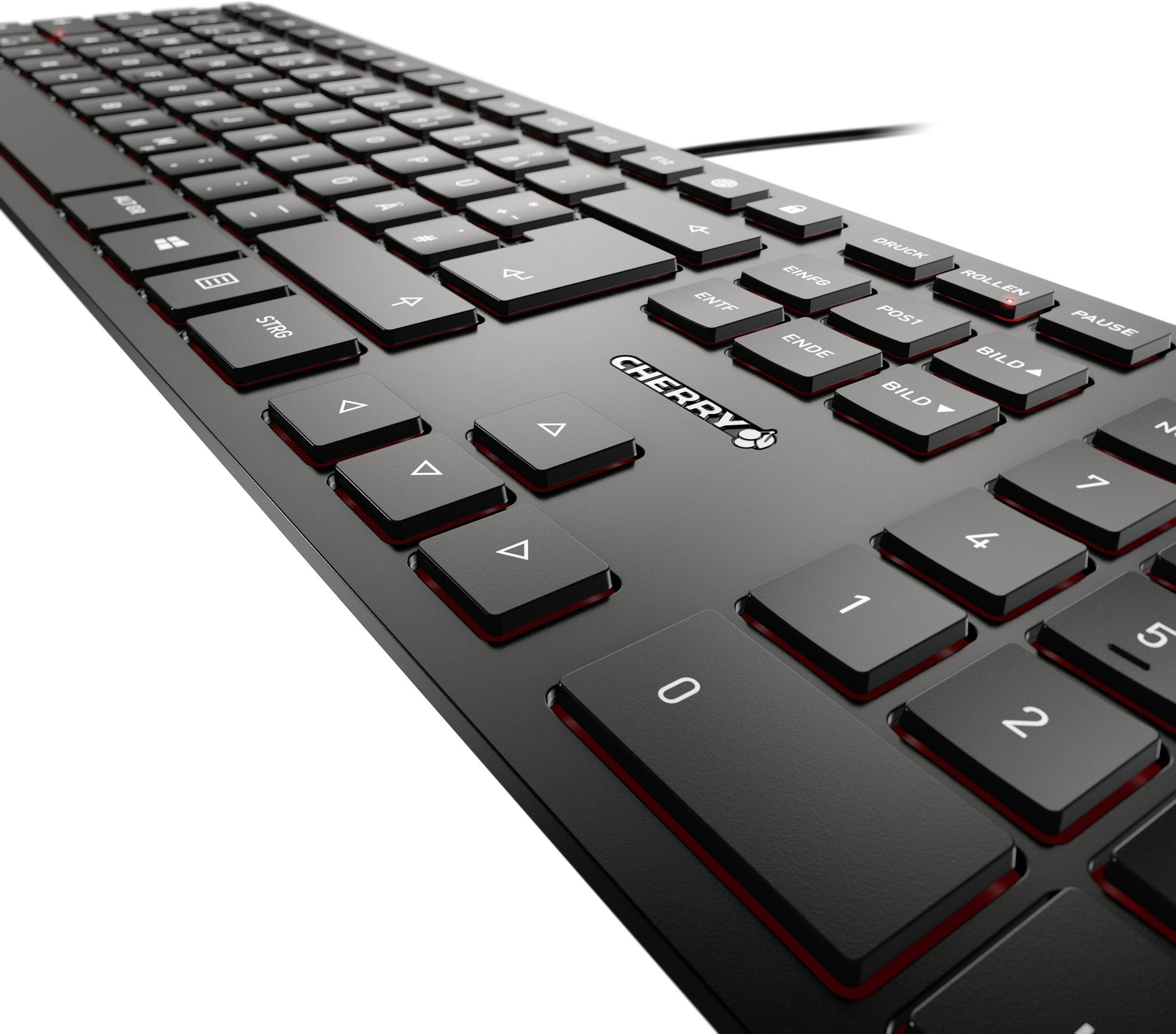 CHERRY KC6000 Slim USB Tastatur Deutsch, QWERTZ Schwarz