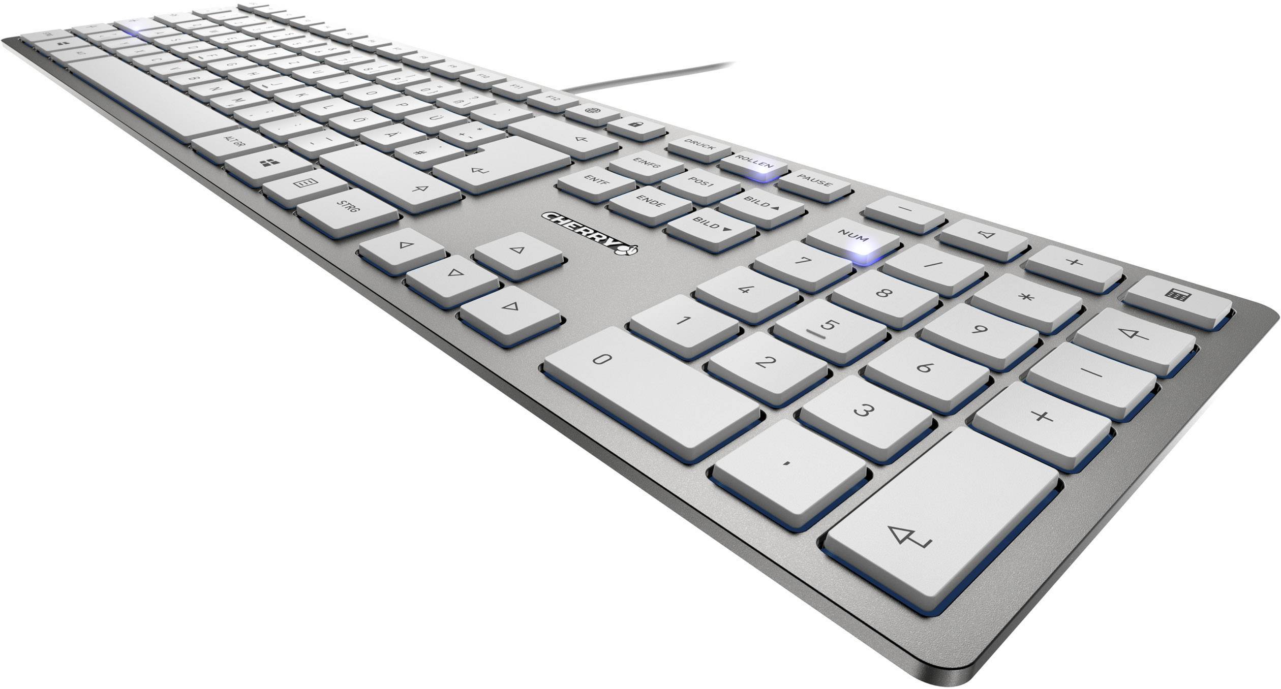 CHERRY KC6000 Slim USB Tastatur Französisch, AZERTY Silber
