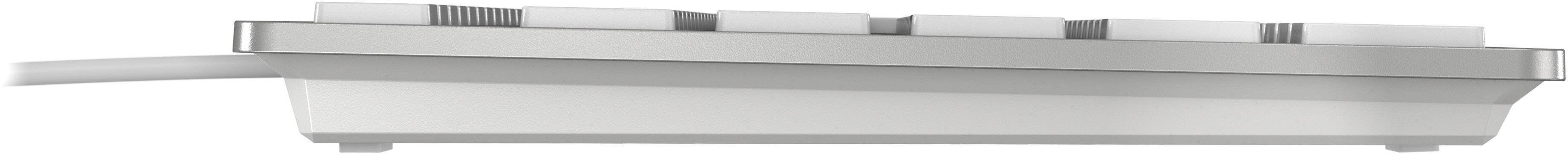 CHERRY KC6000 Slim USB Tastatur Französisch, AZERTY Silber