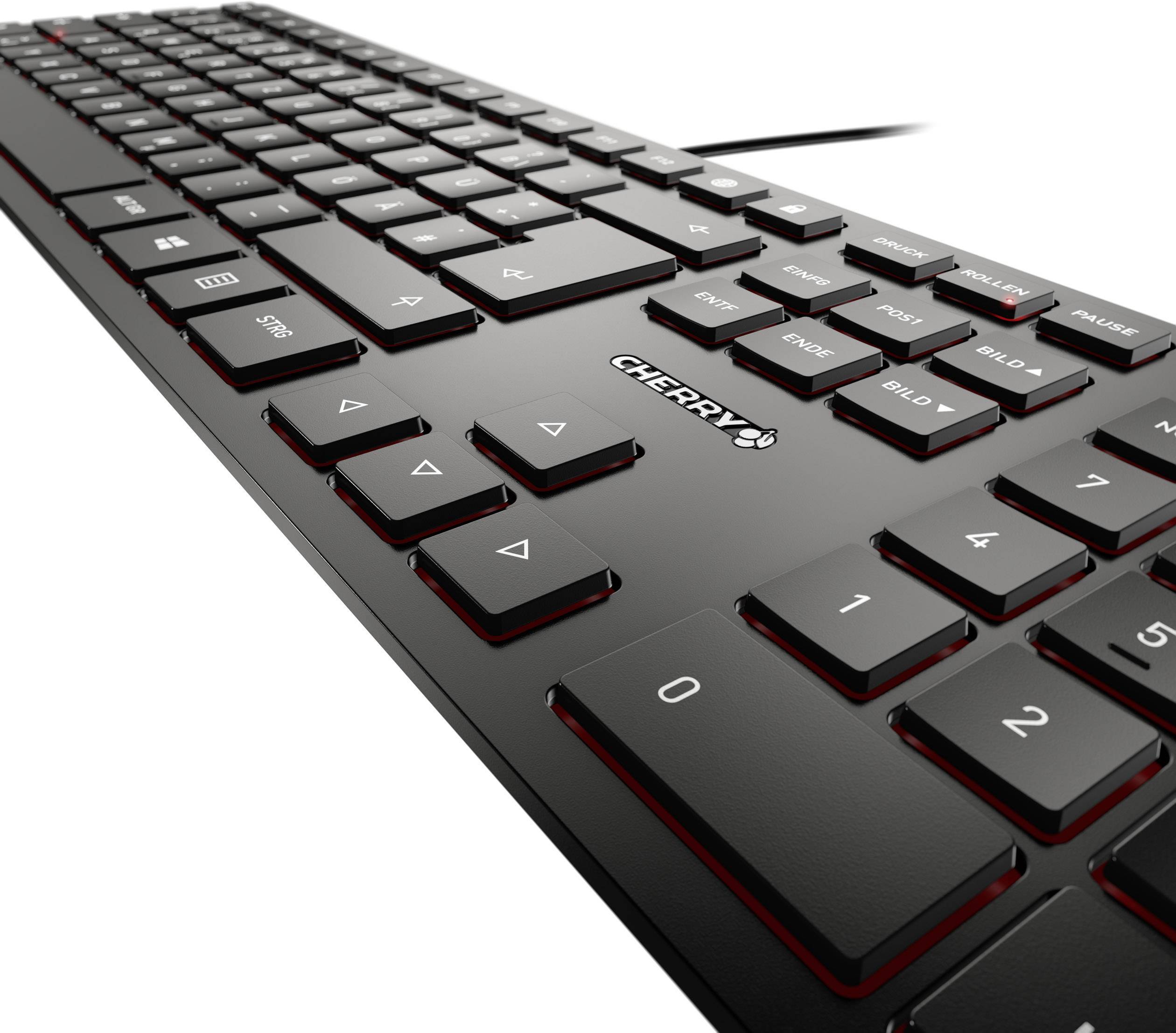 CHERRY KC6000 Slim USB Tastatur Englisch, QWERTY Schwarz