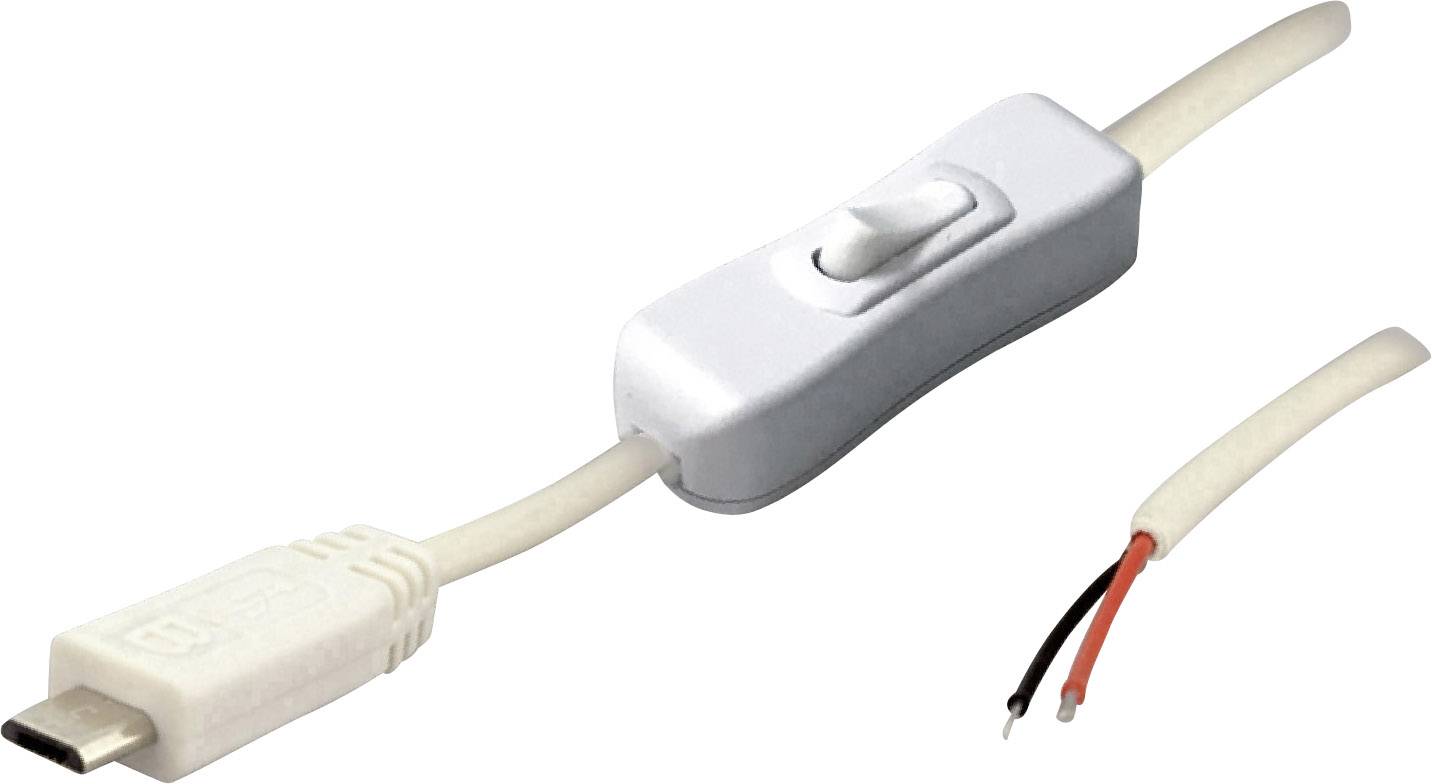 TRU COMPONENTS USB Anschlussleitung mit Schalter Stecker, gerade 2 polig belegt TC-2509037 Inhalt