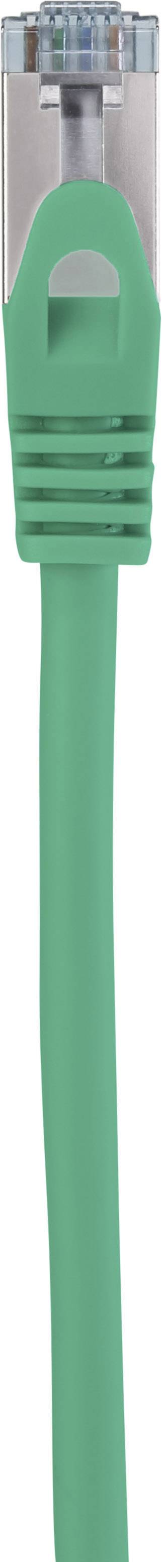 Renkforce RF-5088646 RJ45 Netzwerkkabel, Patchkabel CAT 6a S/FTP 0.15m Grün mit Rastnasenschutz, Flammwidrig