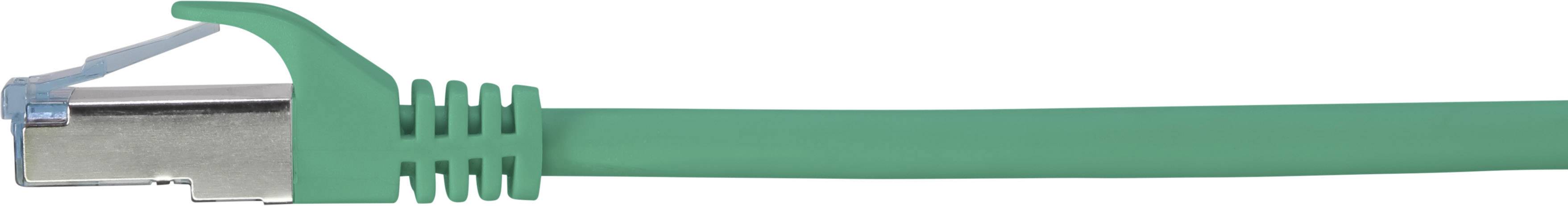 Renkforce RF-5224658 RJ45 Netzwerkkabel, Patchkabel CAT 6a S/FTP 3.00m Grün mit Rastnasenschutz, Flammwidrig 1St.
