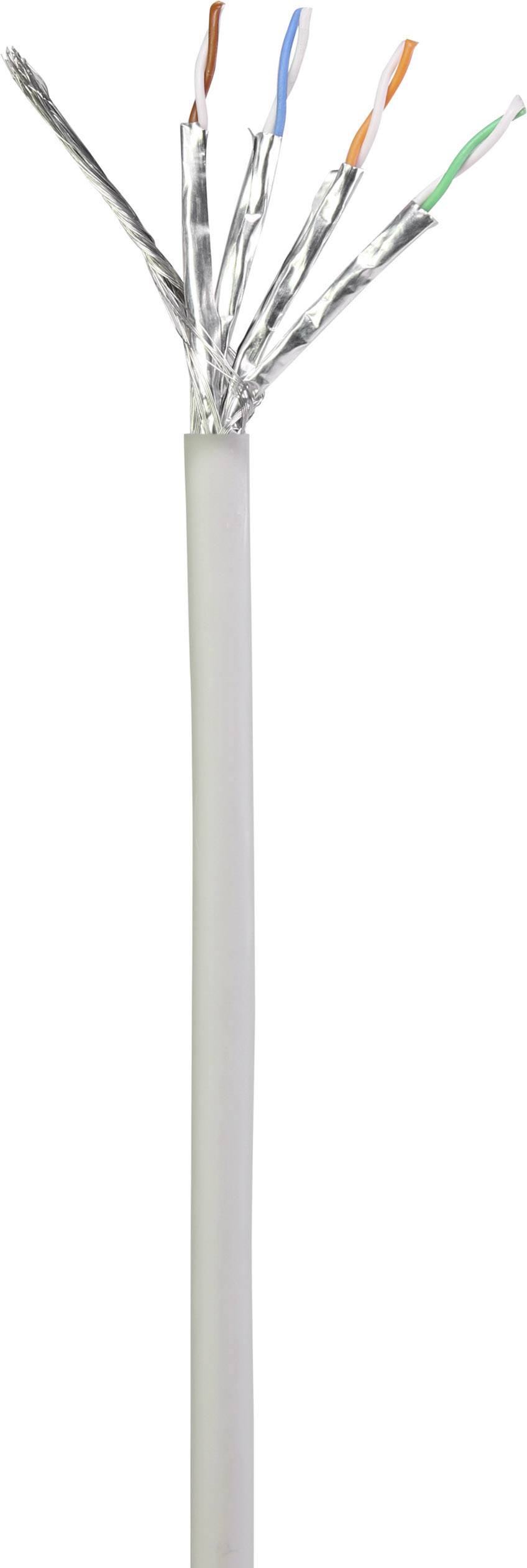 Basetech BT-1914202 RJ45 Netzwerkkabel, Patchkabel CAT 6a S/FTP 10.00m Grau mit Rastnasenschutz, Flammwidrig 1St.