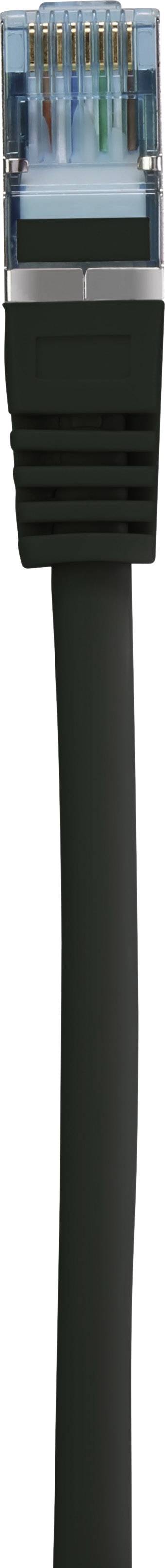 Basetech BT-1914322 RJ45 Netzwerkkabel, Patchkabel CAT 6a S/FTP 5.00m Schwarz mit Rastnasenschutz, Flammwidrig 1St.