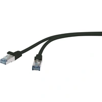 Basetech RJ45 BT-1914289 Netzwerkkabel, Patchkabel CAT 6a S/FTP 0.50m Schwarz mit Rastnasenschutz, Flammwidrig Basetech RJ45 BT-1914289 Netzwerkkabel, Patchkabel CAT 6a S/FTP 0.50m Schwarz mit Rastnasenschutz, Flammwidrig