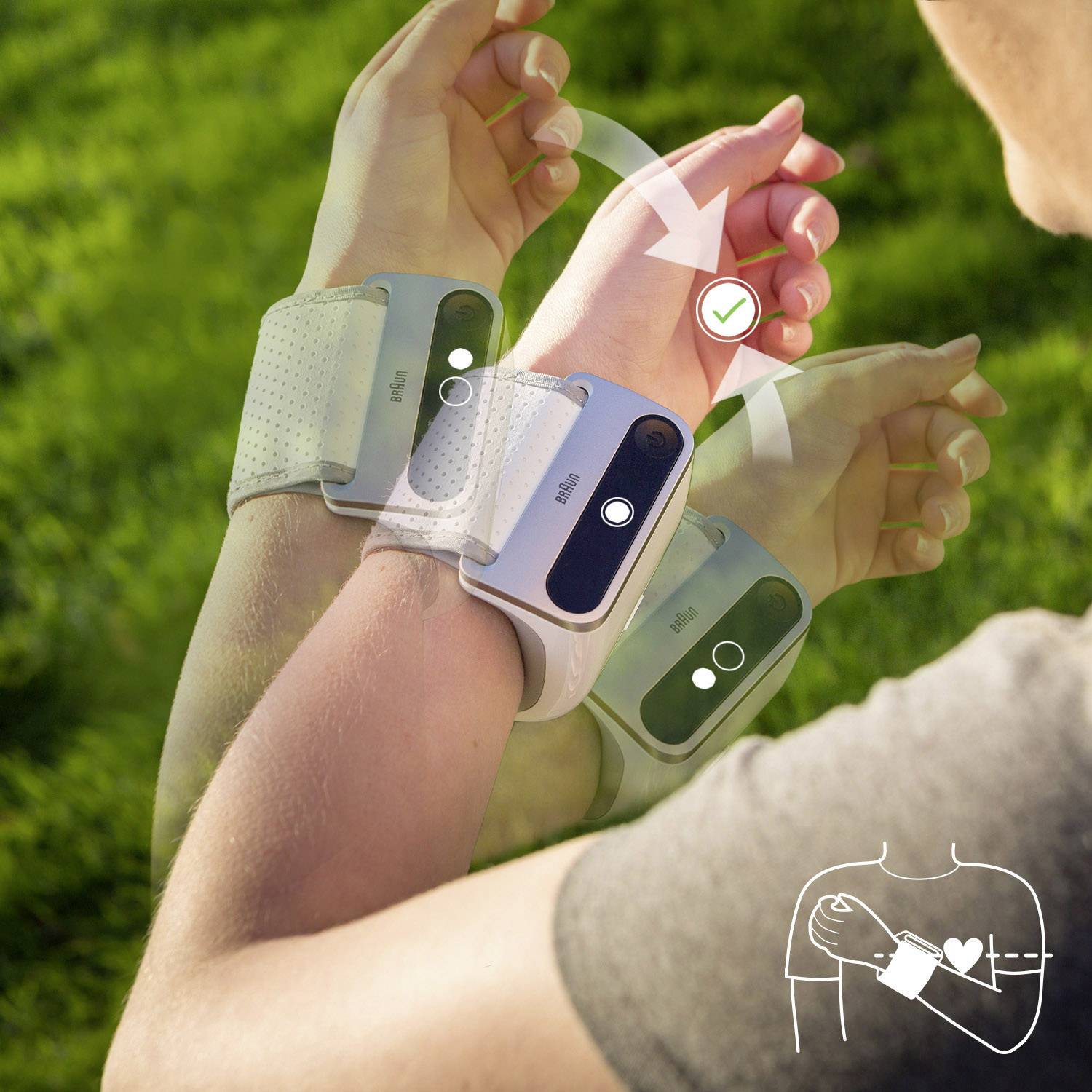 Braun iCheck®7 Handgelenk Blutdruckmessgerät BPW4500WE