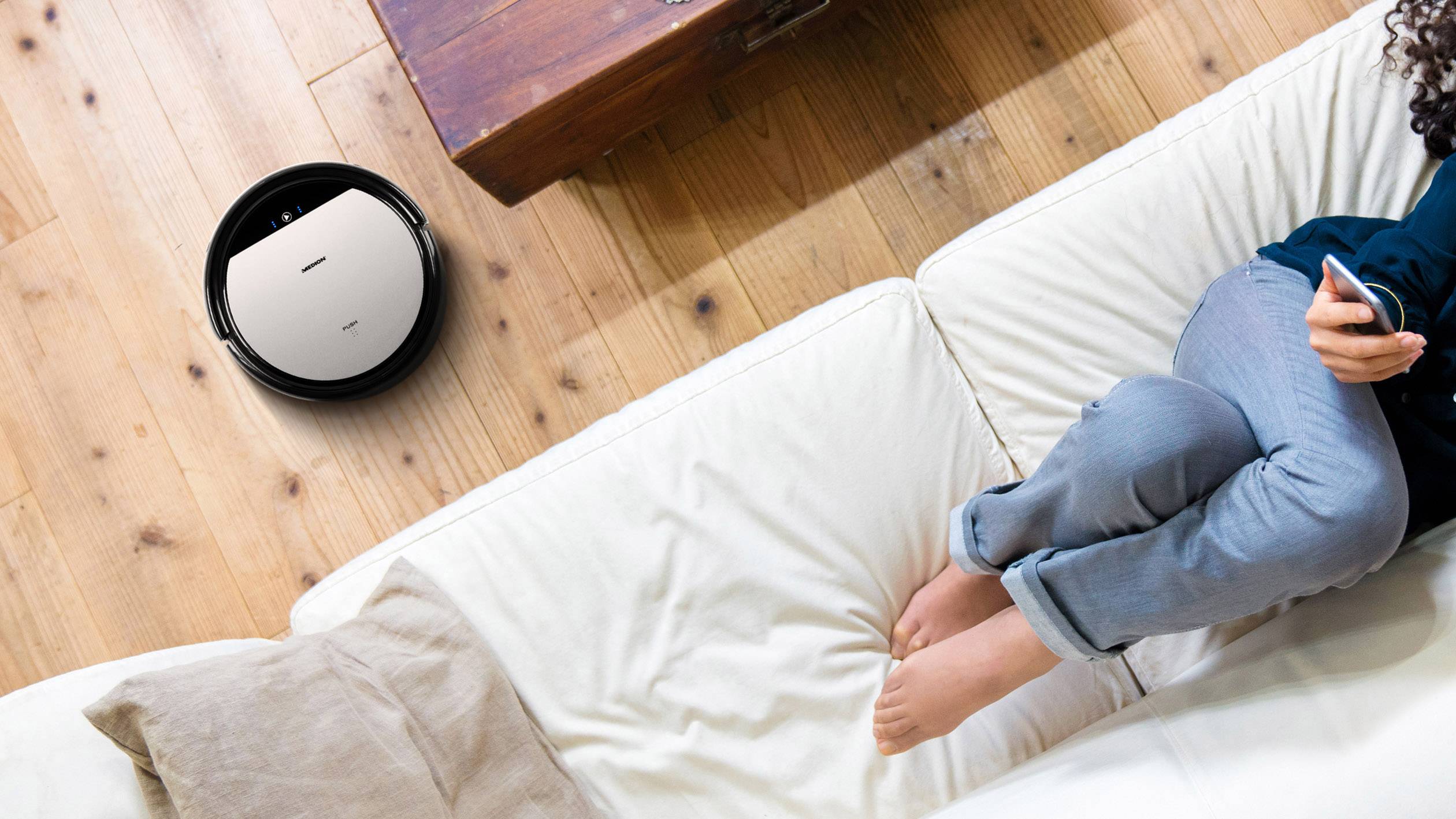 Medion MD18500 Saugroboter Grau