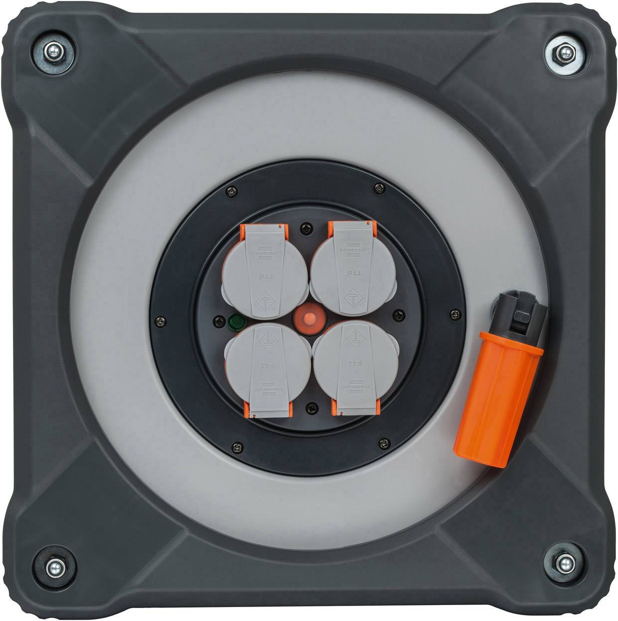 Brennenstuhl professionalLINE 9201330100 Kabeltrommel 33.00m Schwarz Schutzkontakt-Stecker